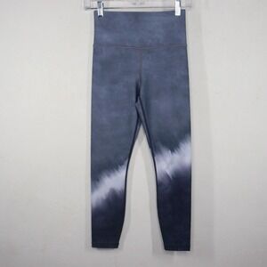 Athleta Leggings‎ Womens Size XS Gray Elation 7/8 Tight Watercolor Tie Dye Yoga